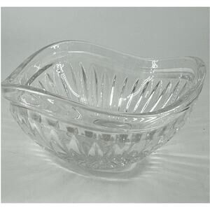 Crystal Trinket Candy Nut Bowl 5 3/4 Inches Germany Mikasa CIMARRON Triangular
